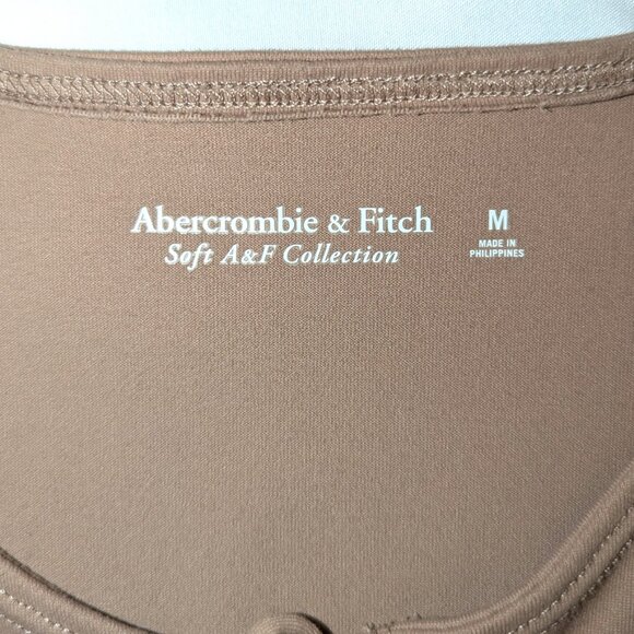 Abercrombie & Fitch | Casual Lace Up Tank Top in Taupe Brown Tan | Size Medium - Picture 4 of 8